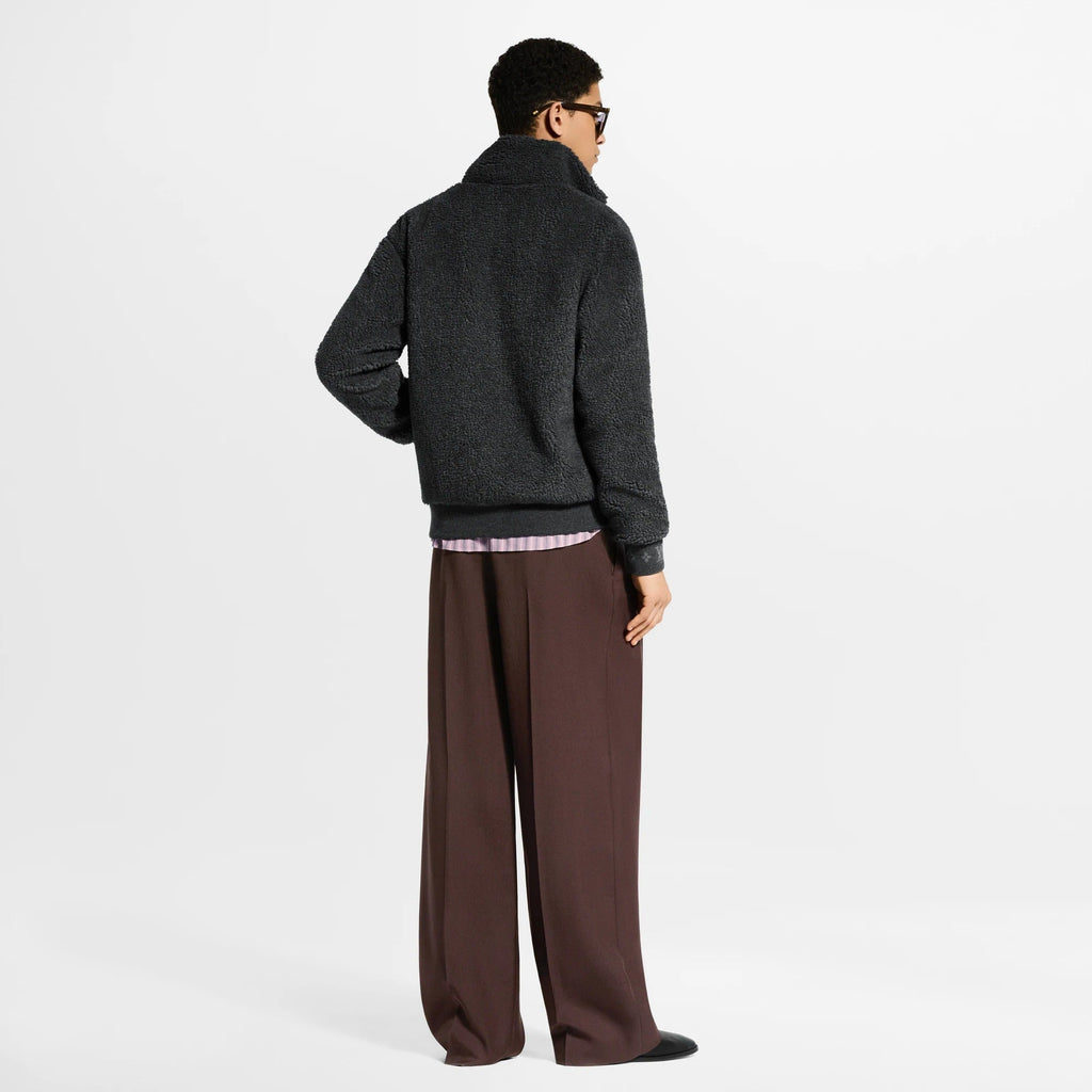 Leather Patch Fleece Blouson