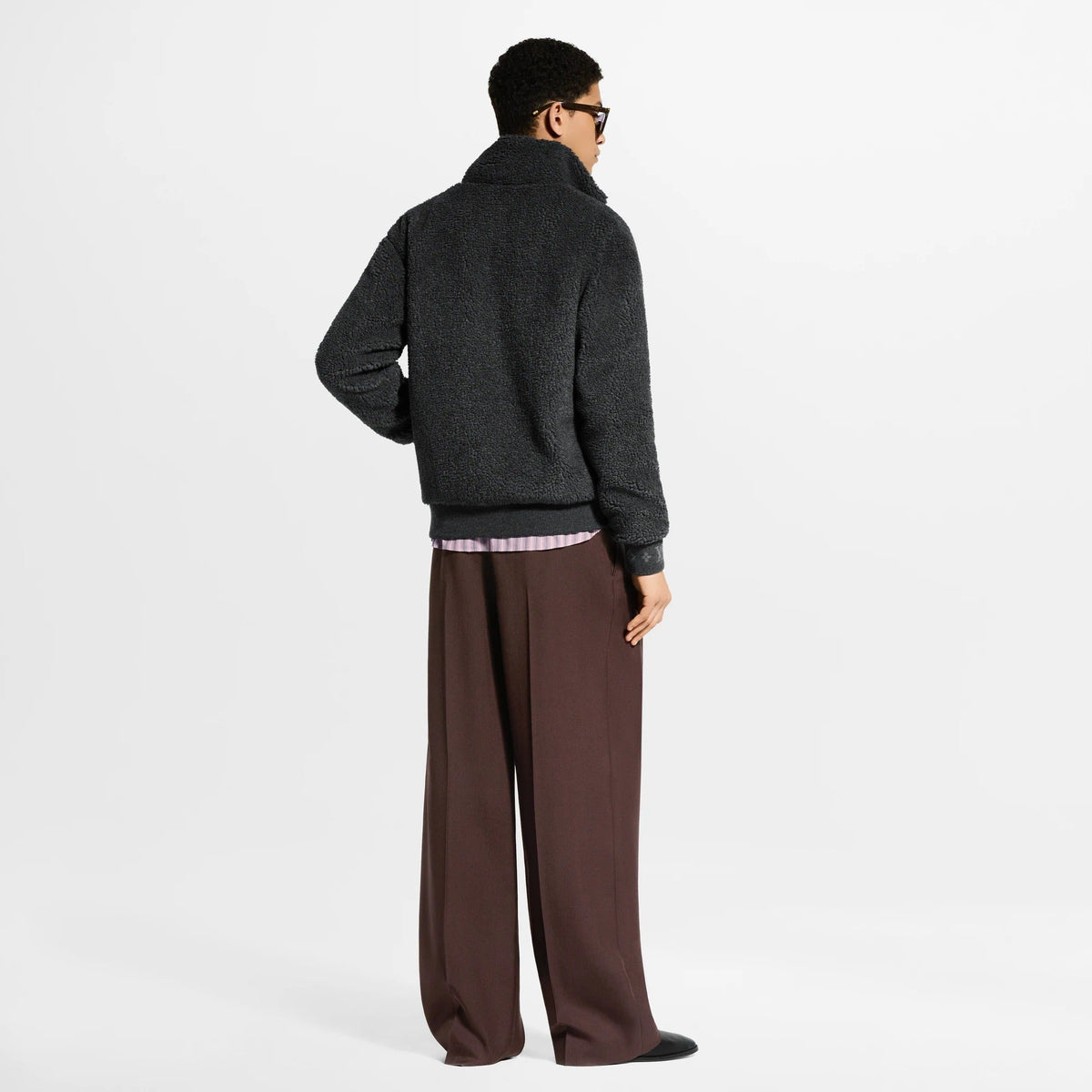 Leather Patch Fleece Blouson