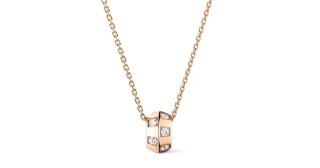 Le Damier de Louis Vuitton Pendant, Rose Gold and Diamonds