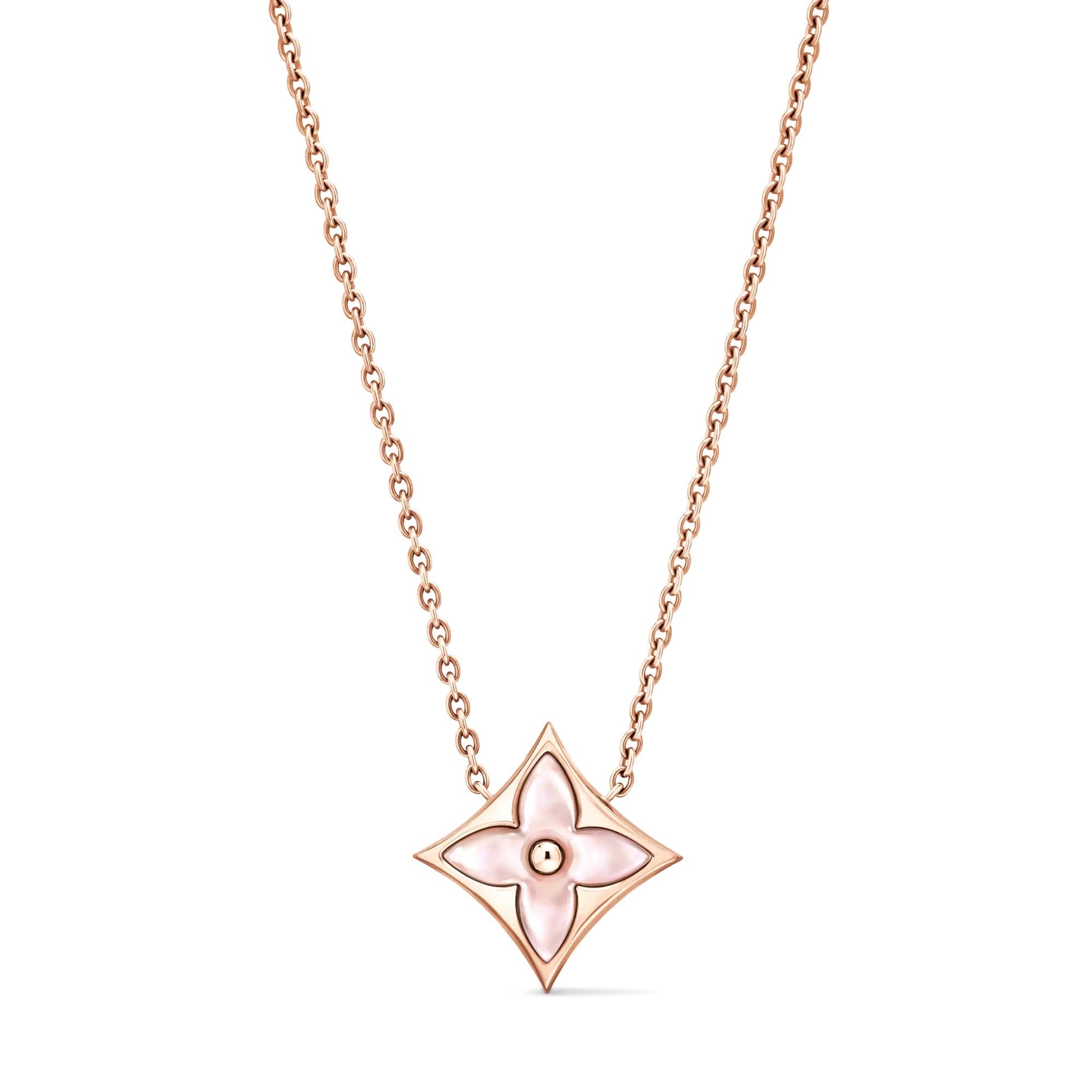 Color Blossom M Star Pendant, Rose Gold and Pink Mother-of-Pearl