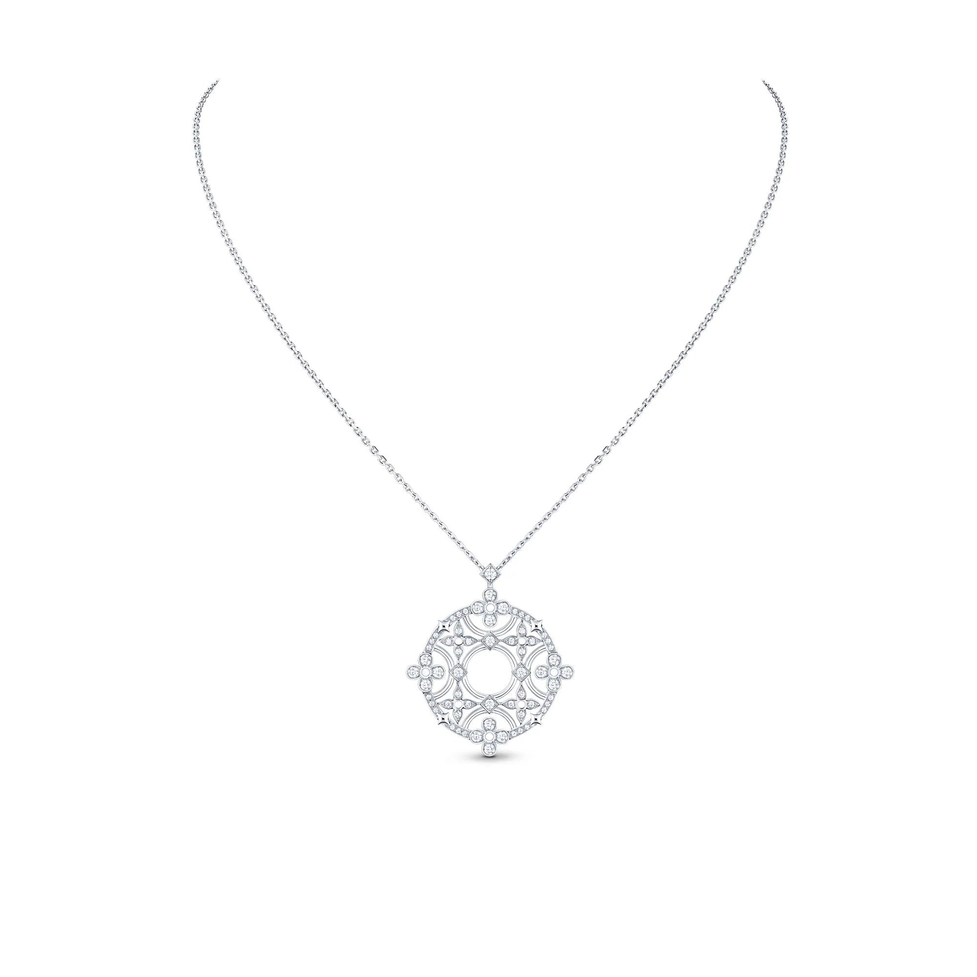 Dentelle Medallion, White Gold And Diamonds