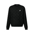 Embellished Wool Damier Pullover