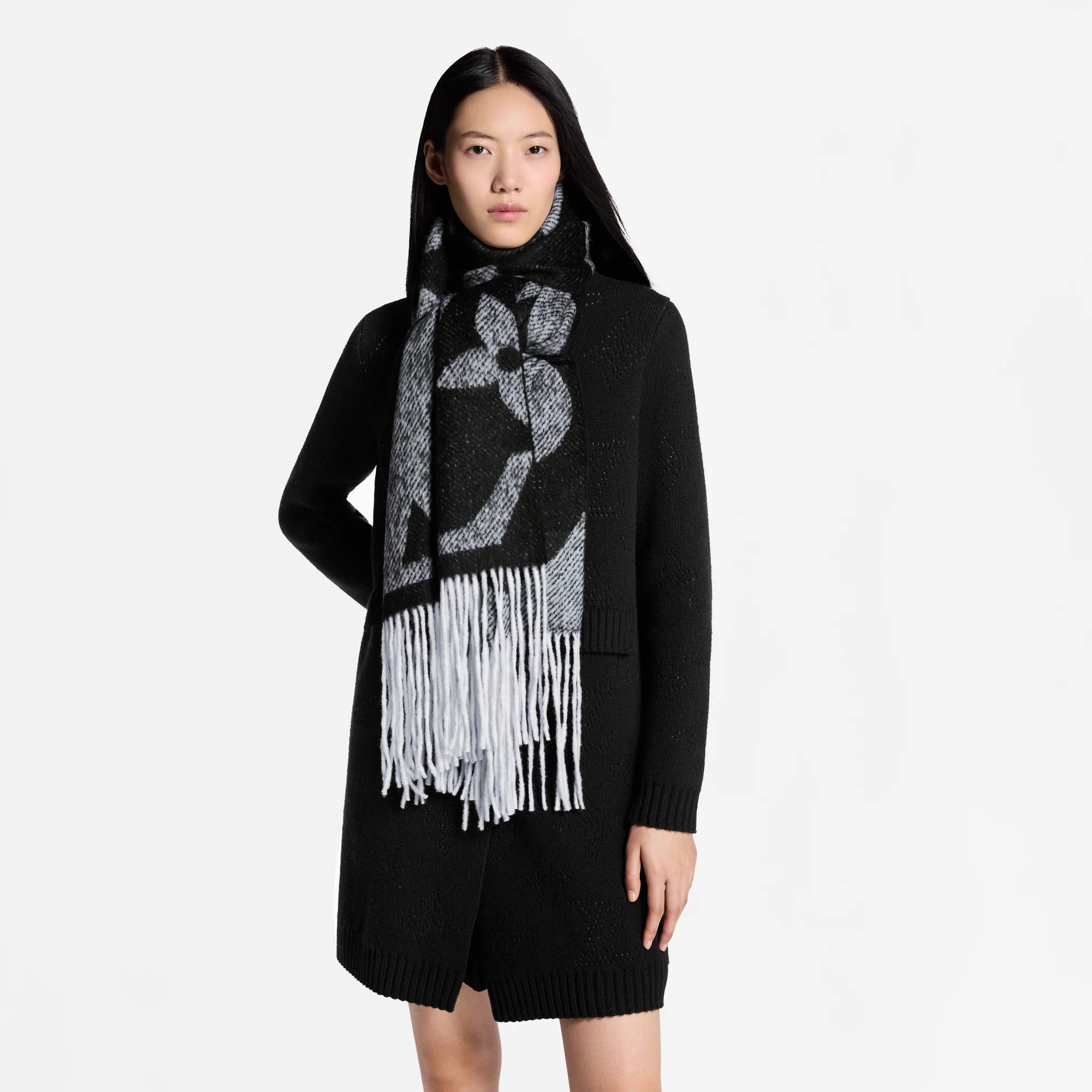 Snowy Kaleidoscope Scarf