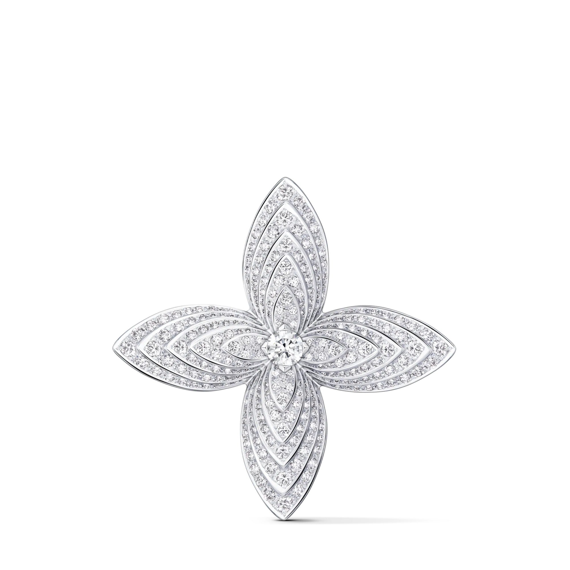 Idylle Blossom Brooch, White Gold & Diamonds