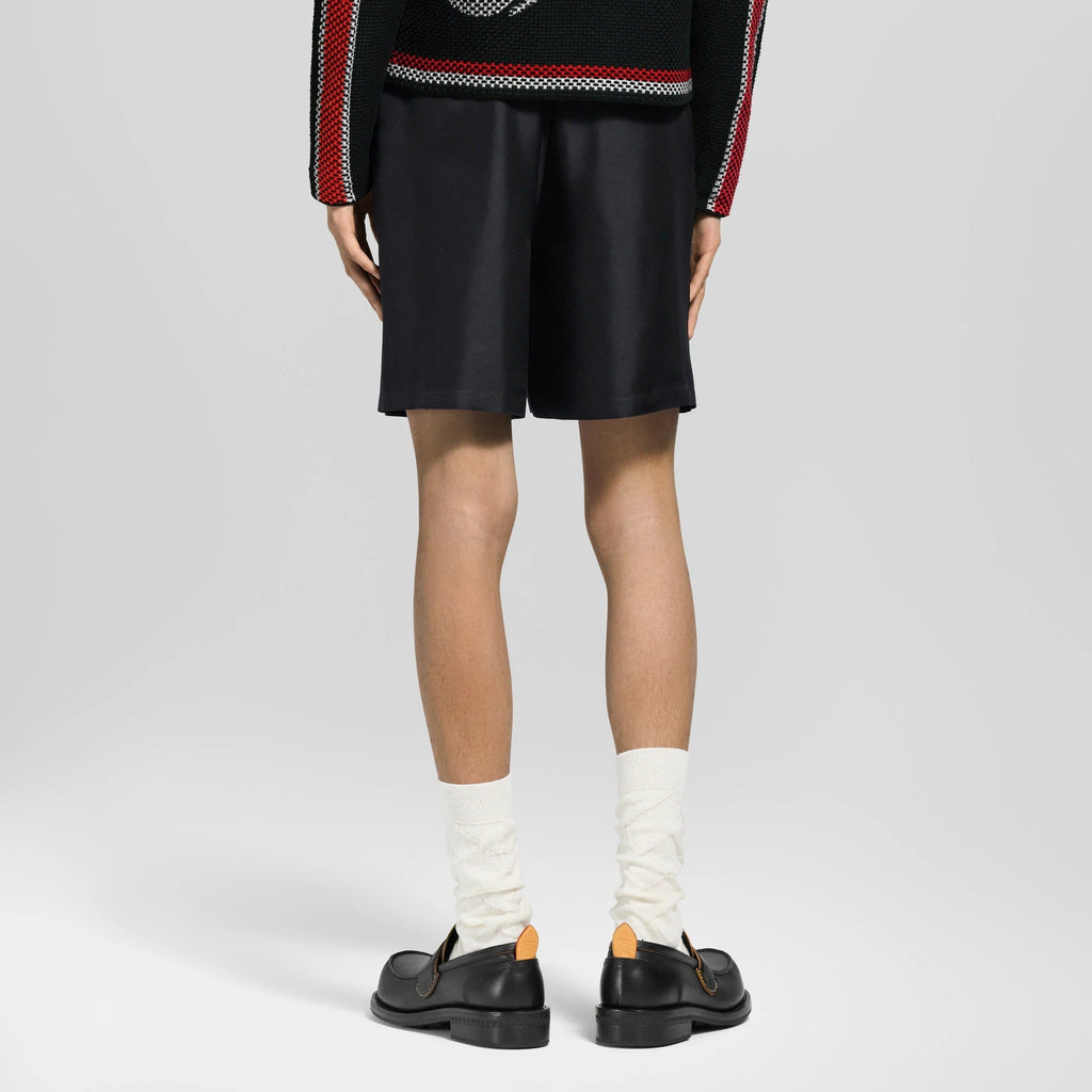 Printed Signature Silk Shorts