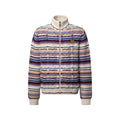 Striped Cable-Knit Track Top