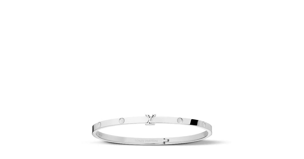 Empreinte Small Bangle, White Gold