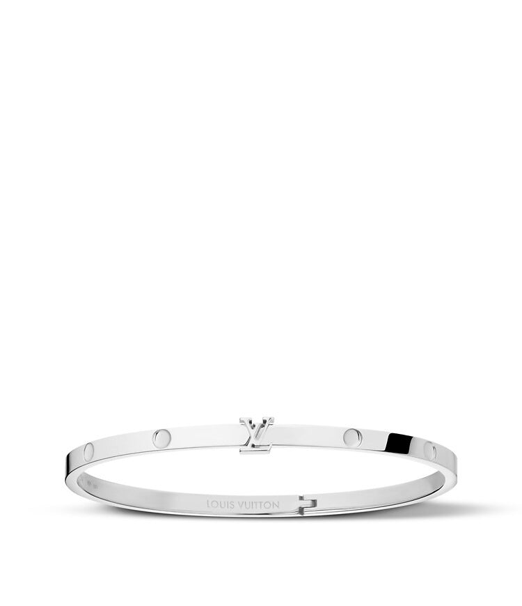Empreinte Small Bangle, White Gold