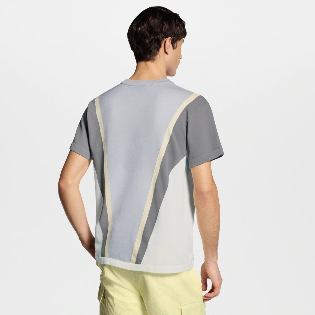 Graphic Cotton Jacquard Short-Sleeved Crewneck