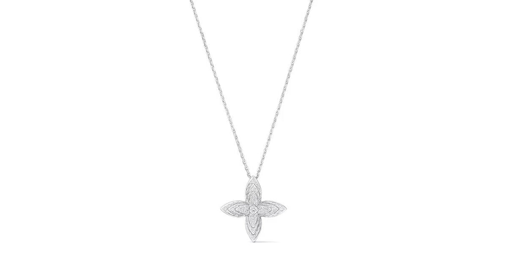 Idylle Blossom Pendant, White Gold & Diamonds