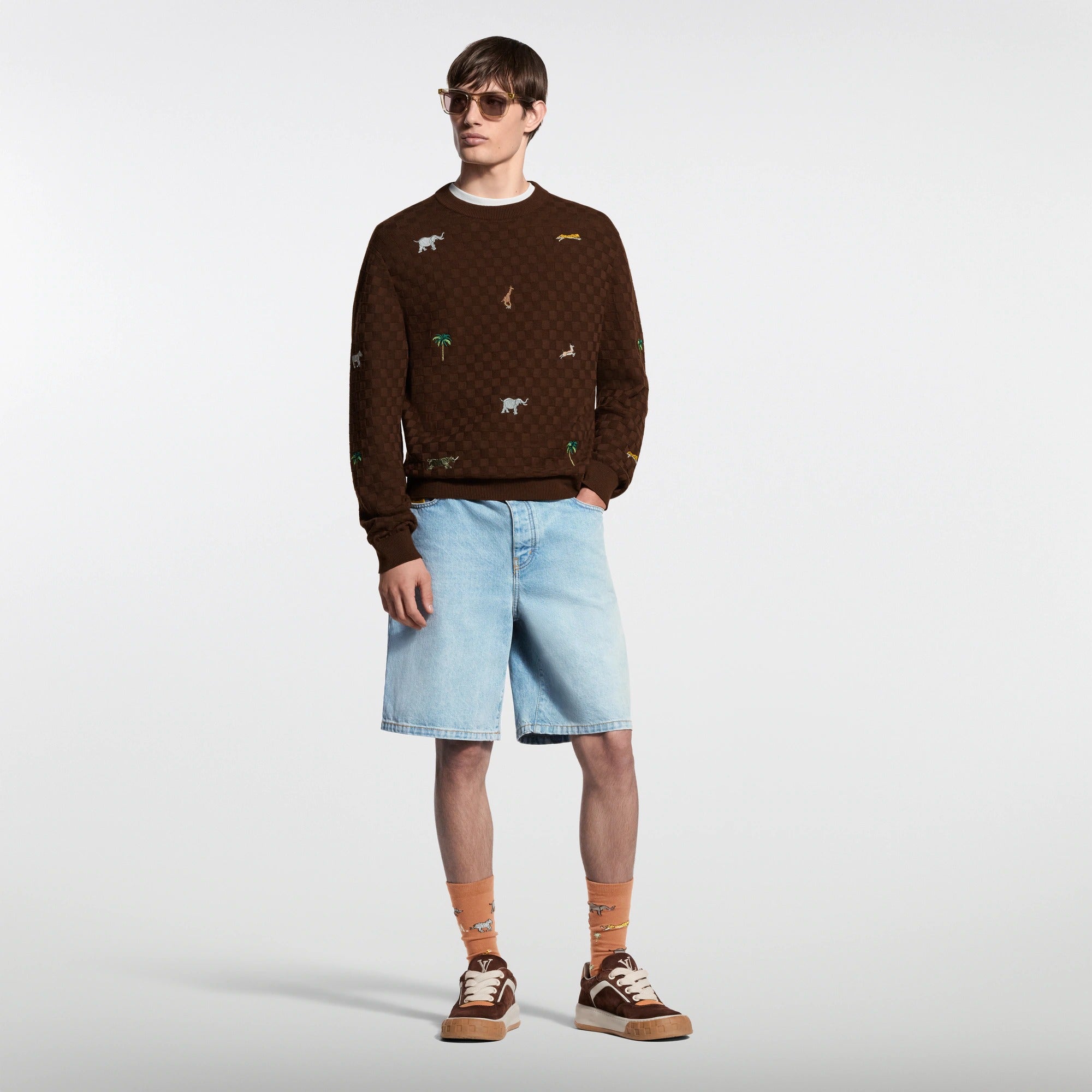LV x The The Darjeeling Limited Embroidered Long-Sleeved Crewneck