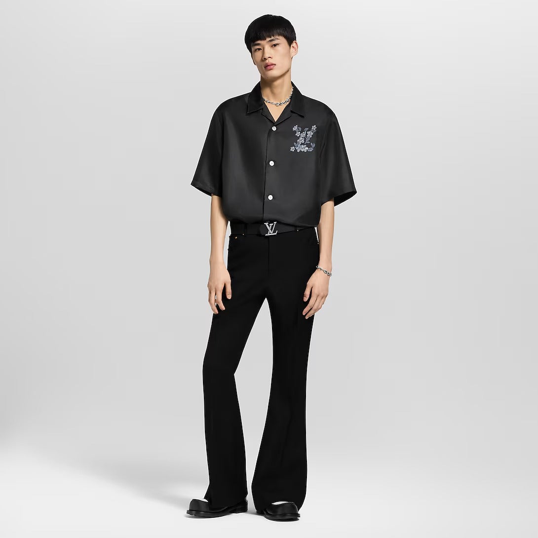 Printed Signature Silk Shirt