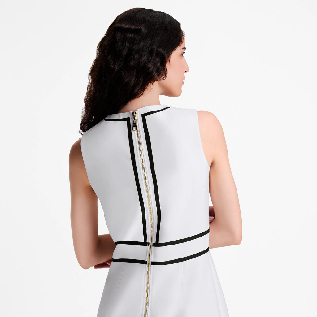 Outline Print Mikado Dress