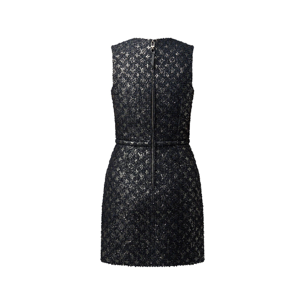 Monogram Tweed Fitted Dress