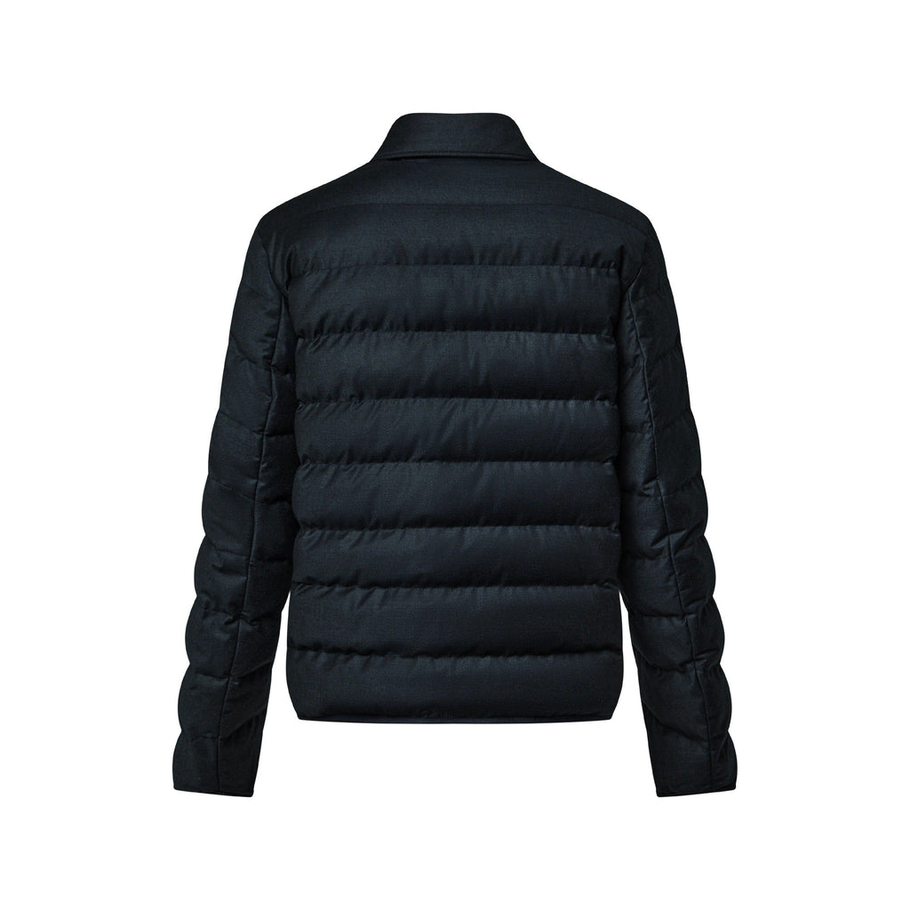 Wool-Silk Blend Light Down Blouson