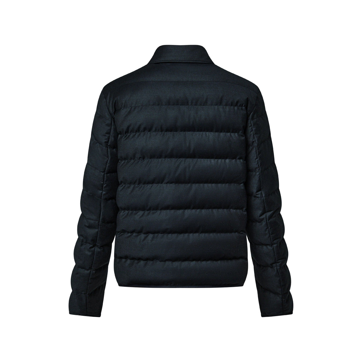Wool-Silk Blend Light Down Blouson