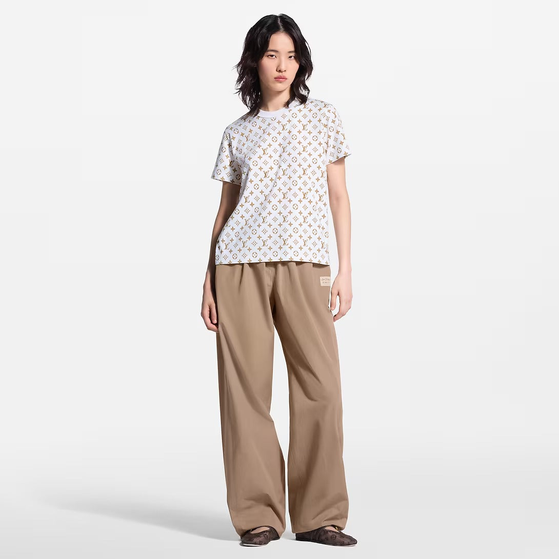 Woven Monogram Print T-Shirt