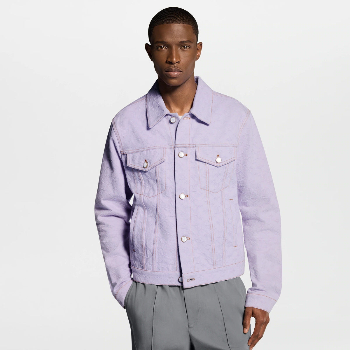 Monogram Jacquard Denim Trucker Jacket