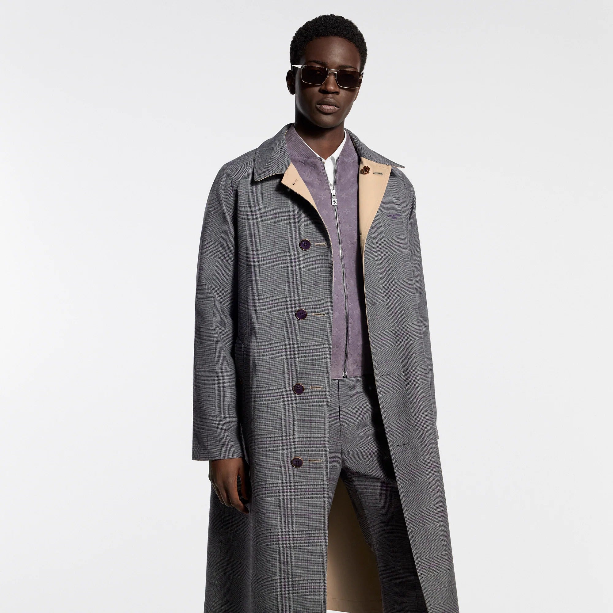 Reversible Cotton Silk Trench Coat