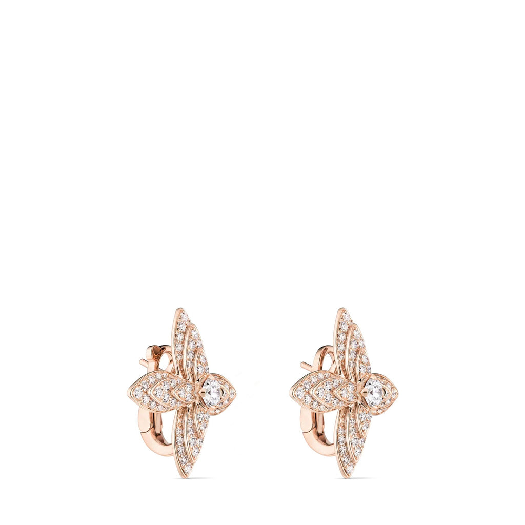Idylle Blossom Earrings, Rose Gold and Diamonds