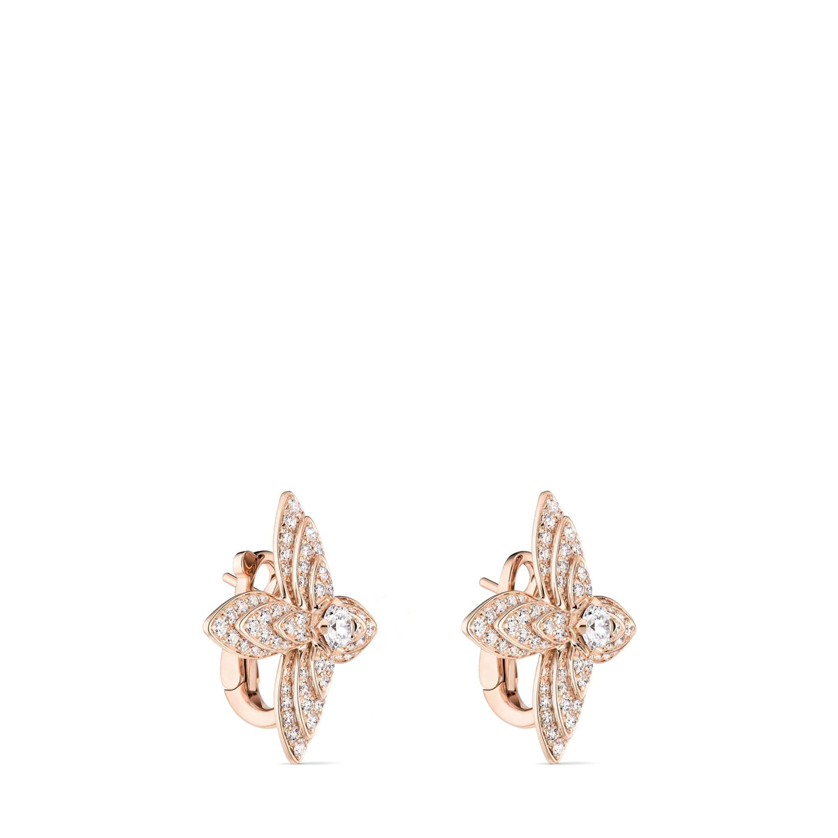 Idylle Blossom Earrings, Rose Gold and Diamonds