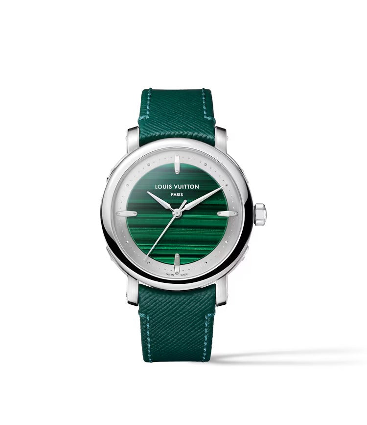 Louis Vuitton Escale, Automatic, 40mm, Platinum and malachite