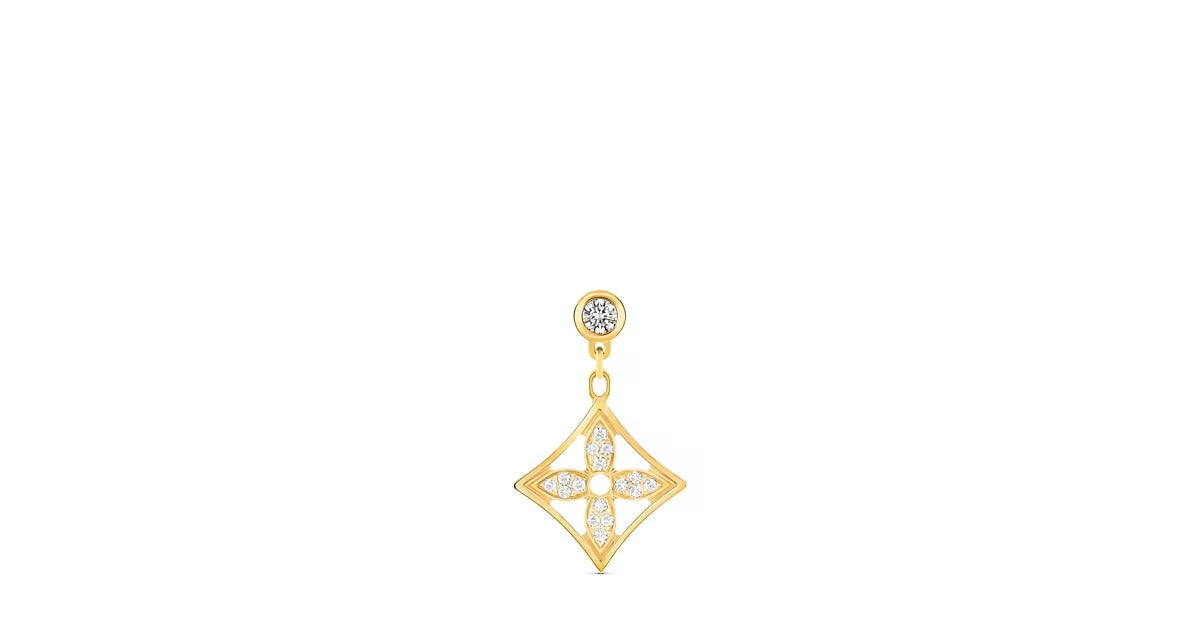 Idylle Blossom Ear Stud, Yellow Gold And Diamonds - Per Unit