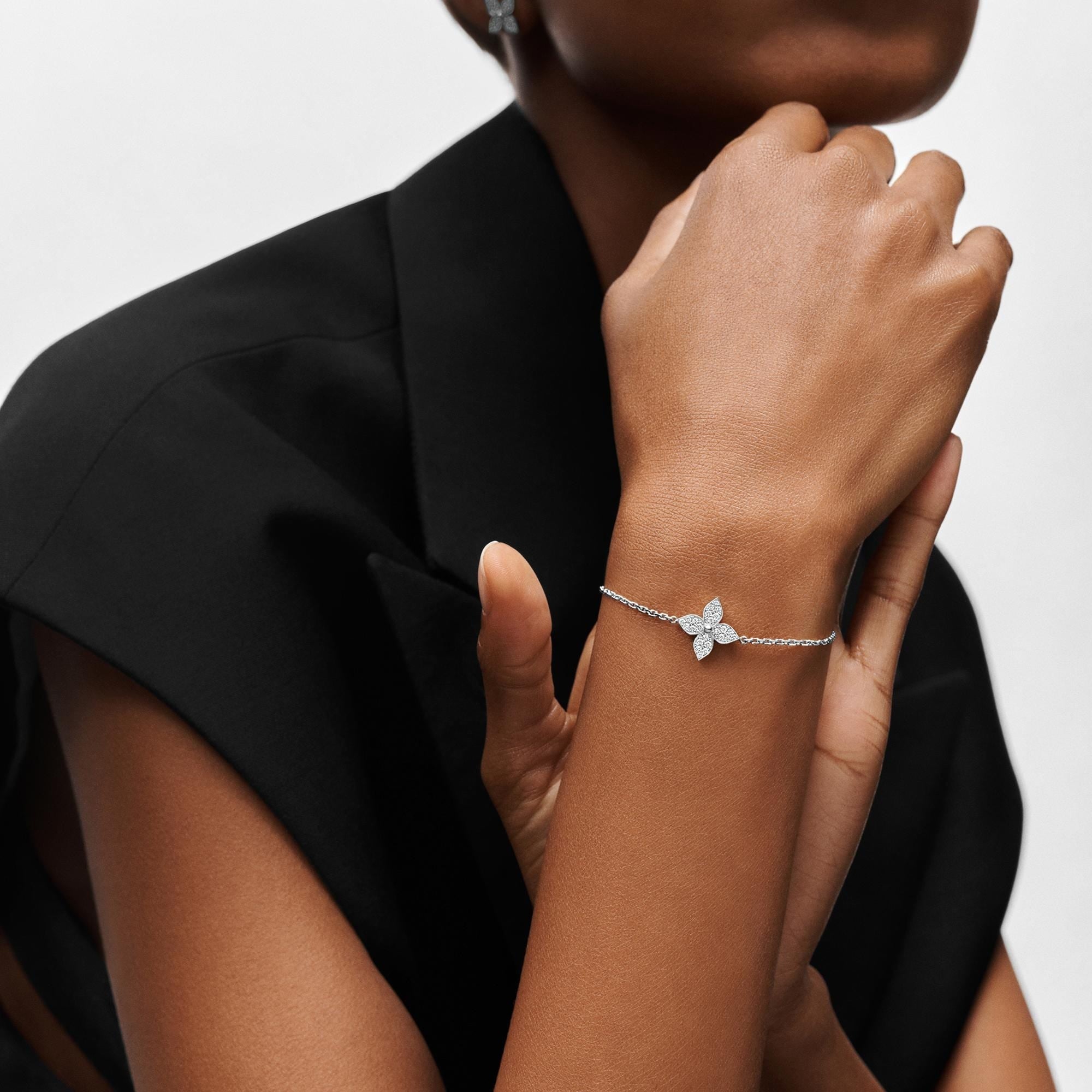 Idylle Blossom Bracelet, White Gold, Diamonds