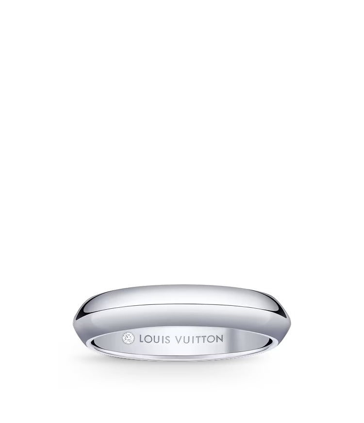 LV Diamonds 4mm Band, Platinum