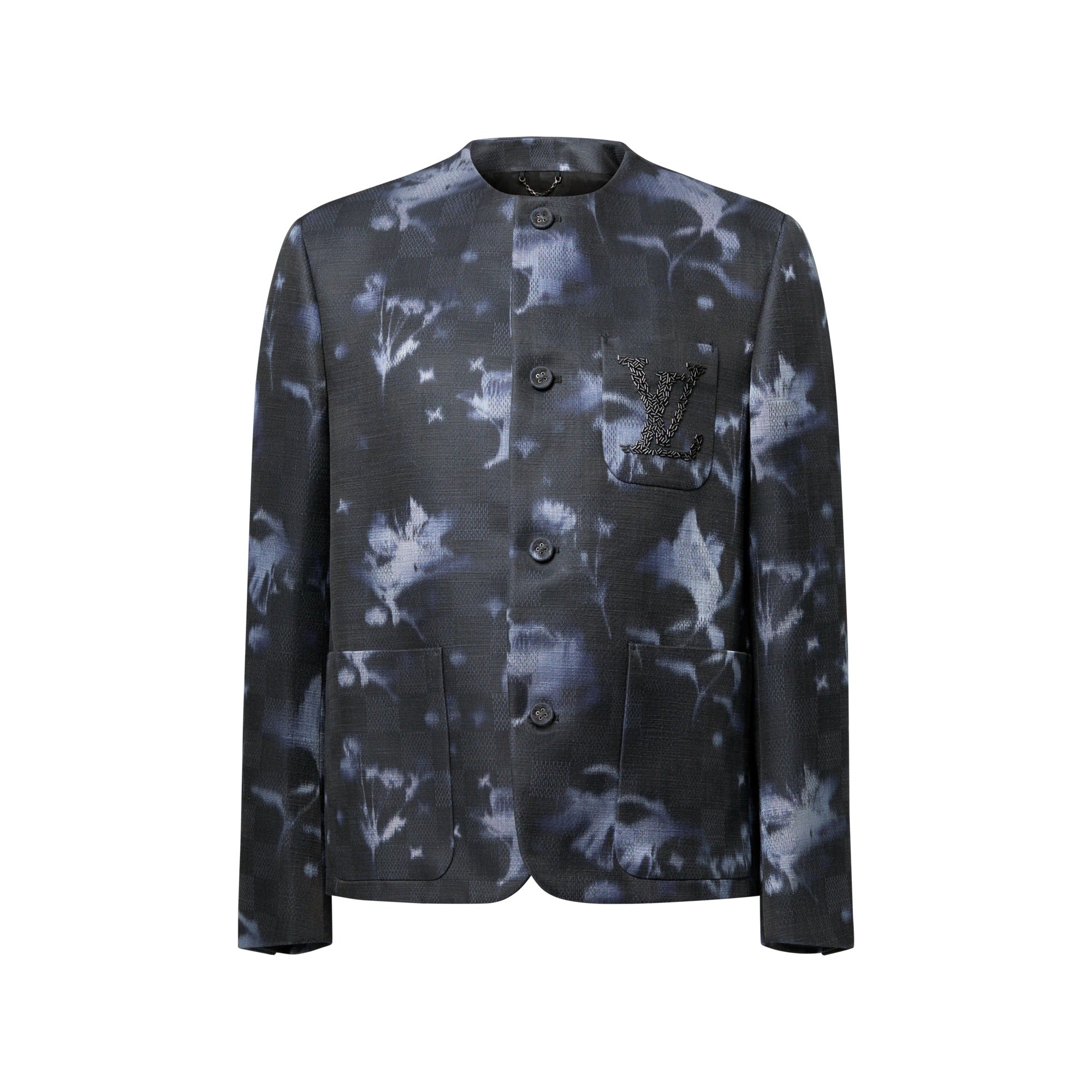 Embellished Collarless Jacket