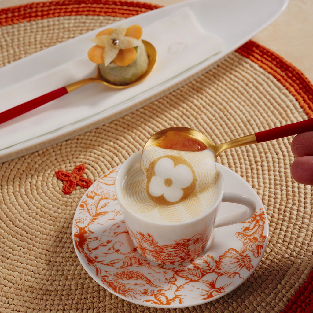 Set Of 2 Coffee Cups and Saucers LV By The Pool