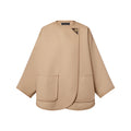 Long Double Face Toggle Detail Coat