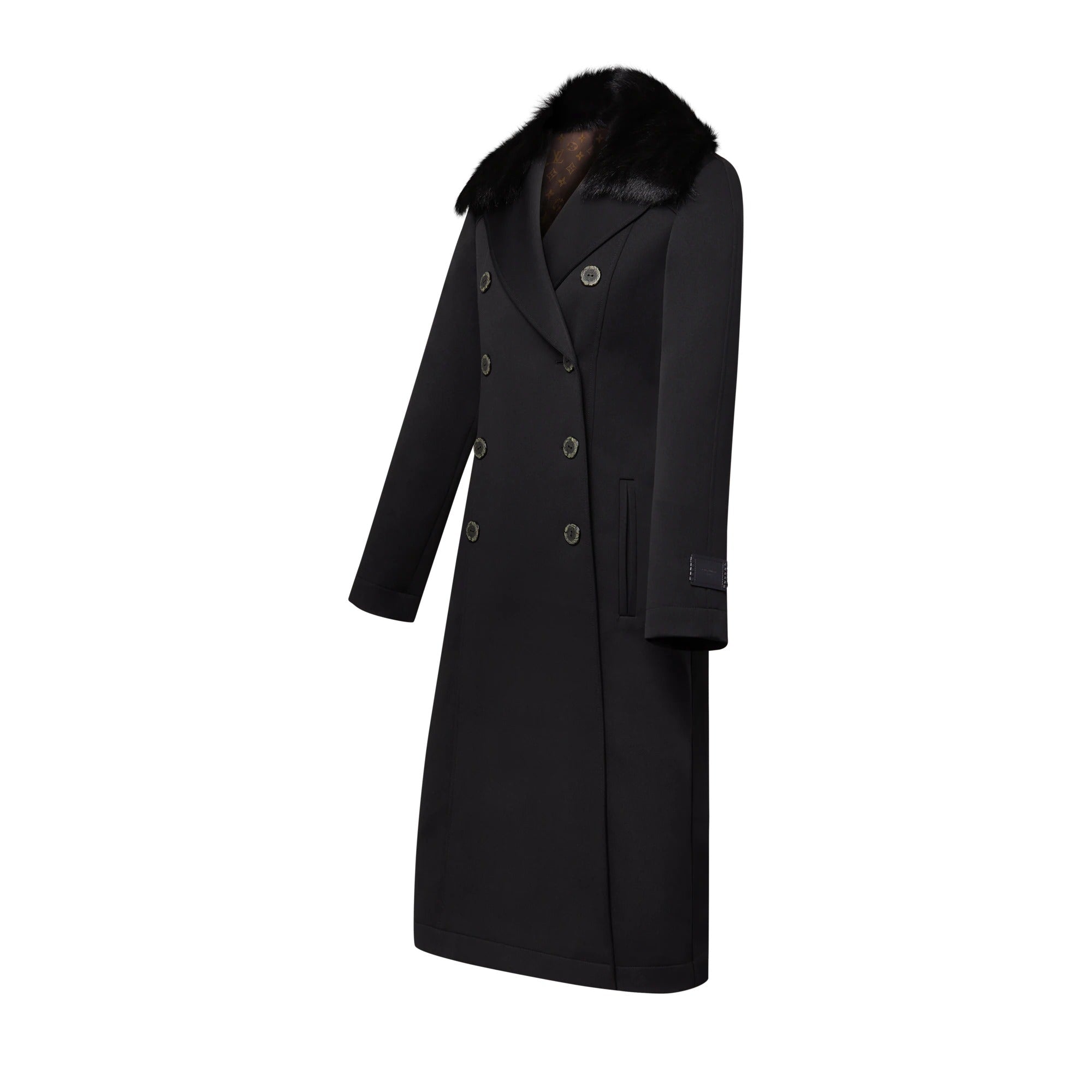 Removable Collar Rustic Button Coat