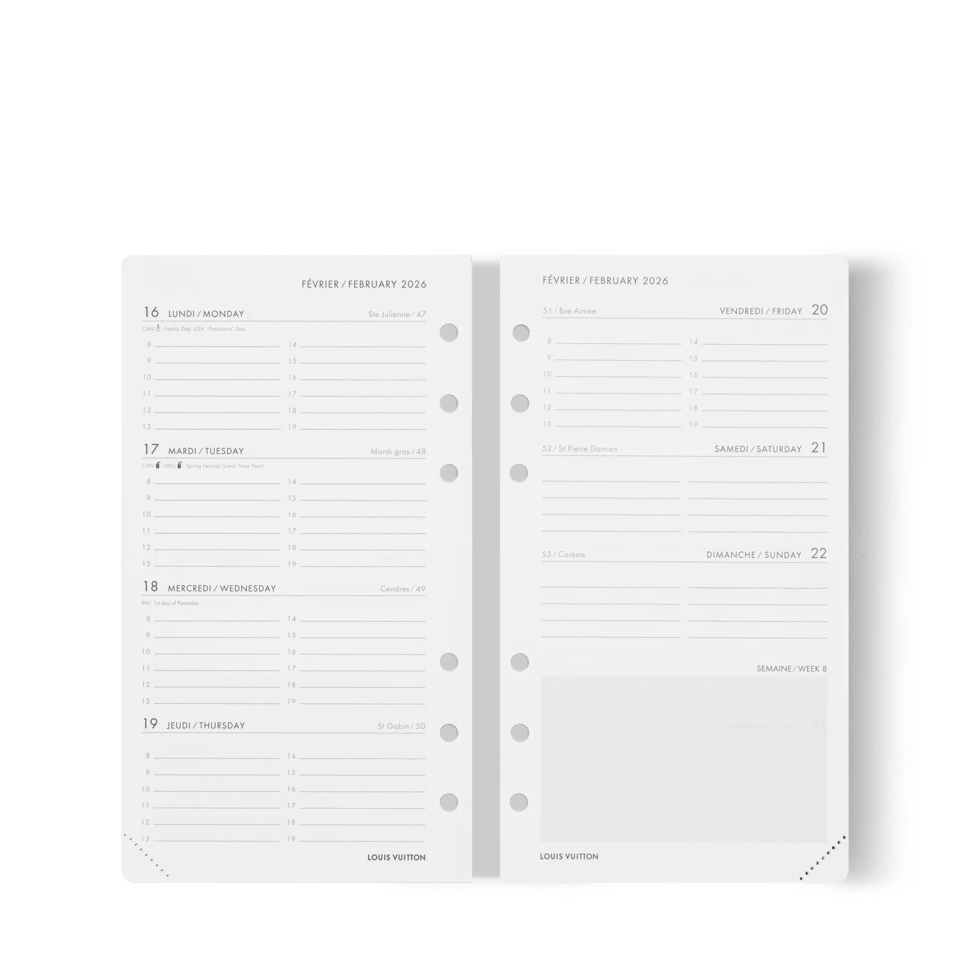 Medium Functional Agenda Refill 2026