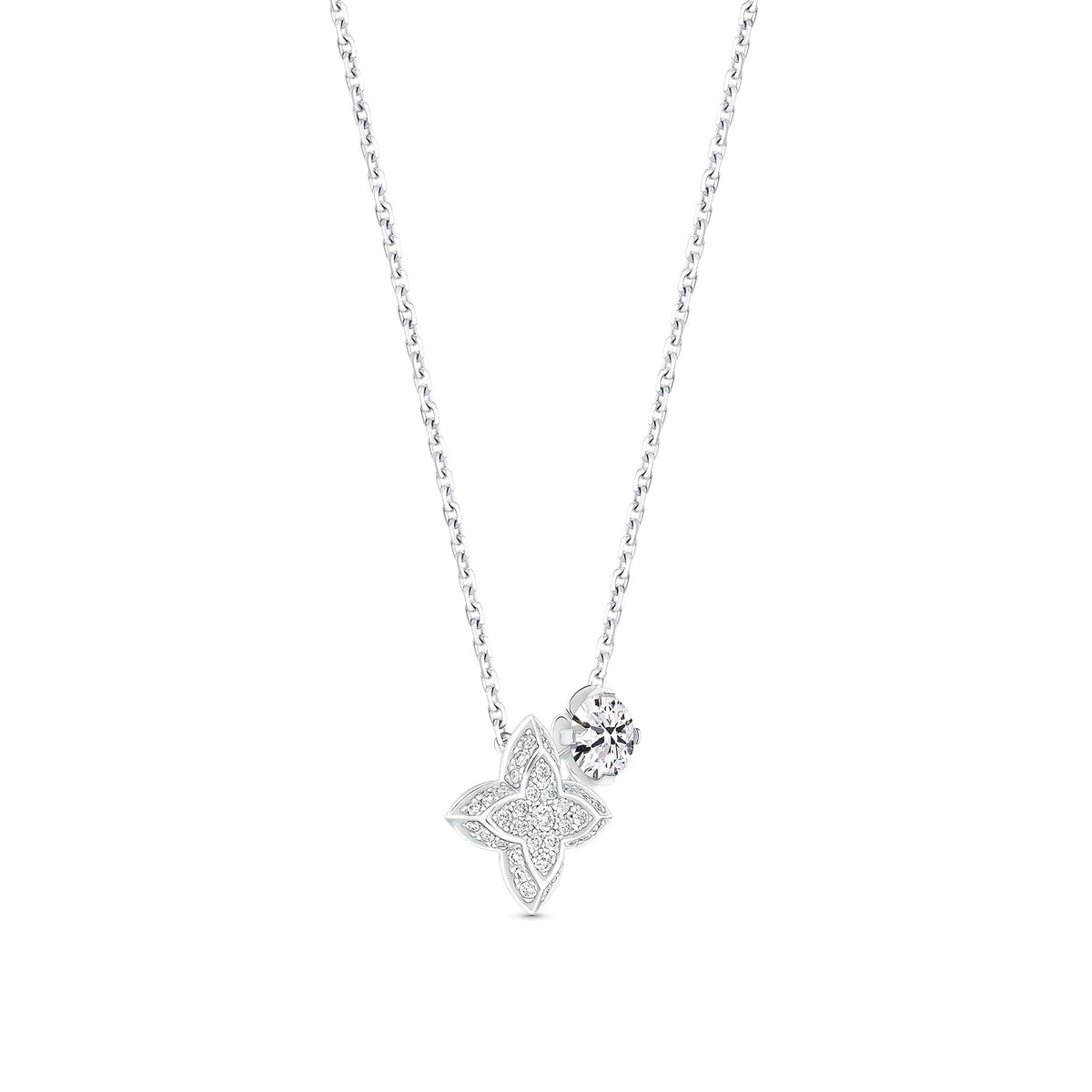 LV Diamonds Double Pendant, Round Brilliant cut