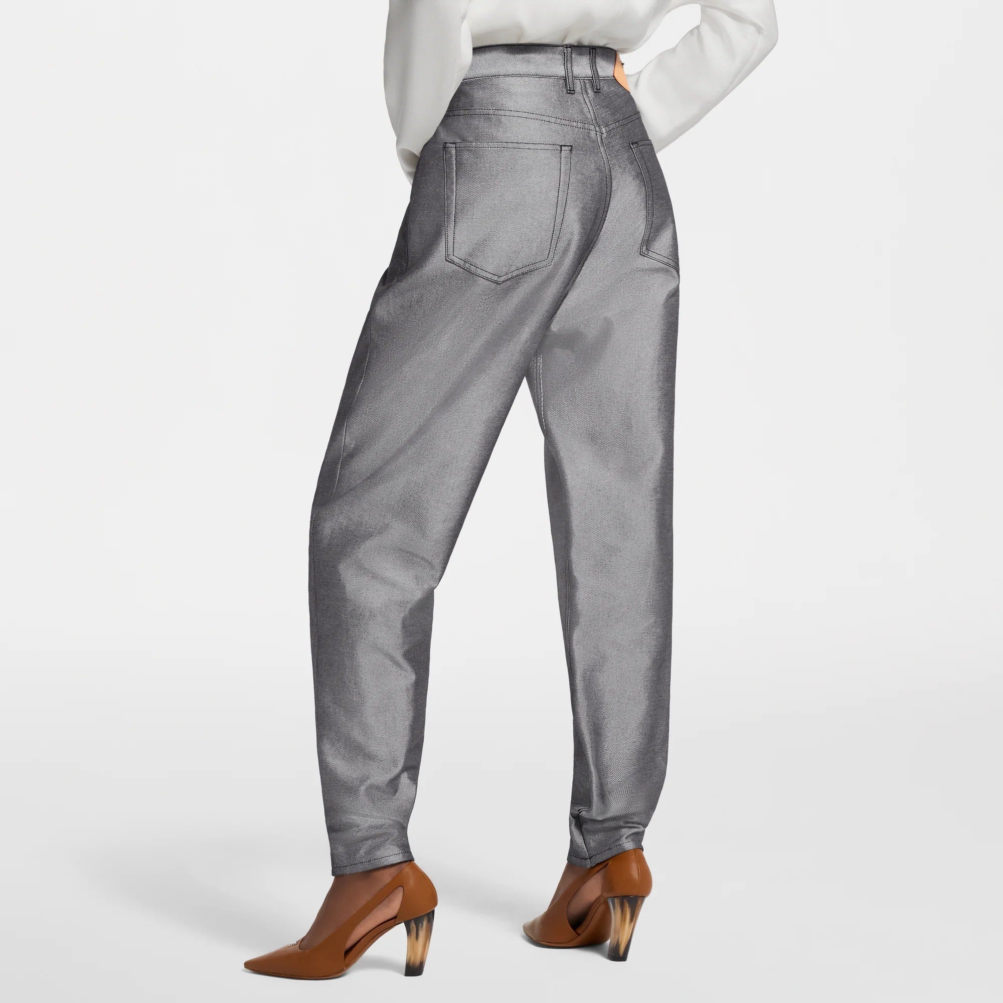 Silver Denim Balloon Jeans