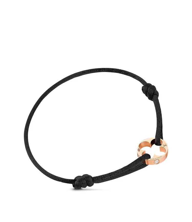 Empreinte Cord Bracelet, Pink Gold and Diamonds