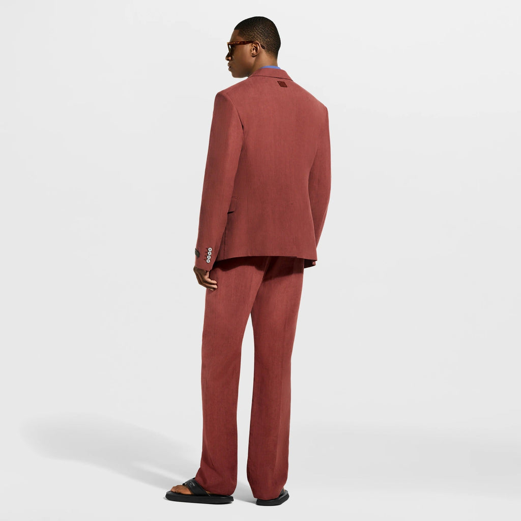 Single-Breasted Linen Jacket