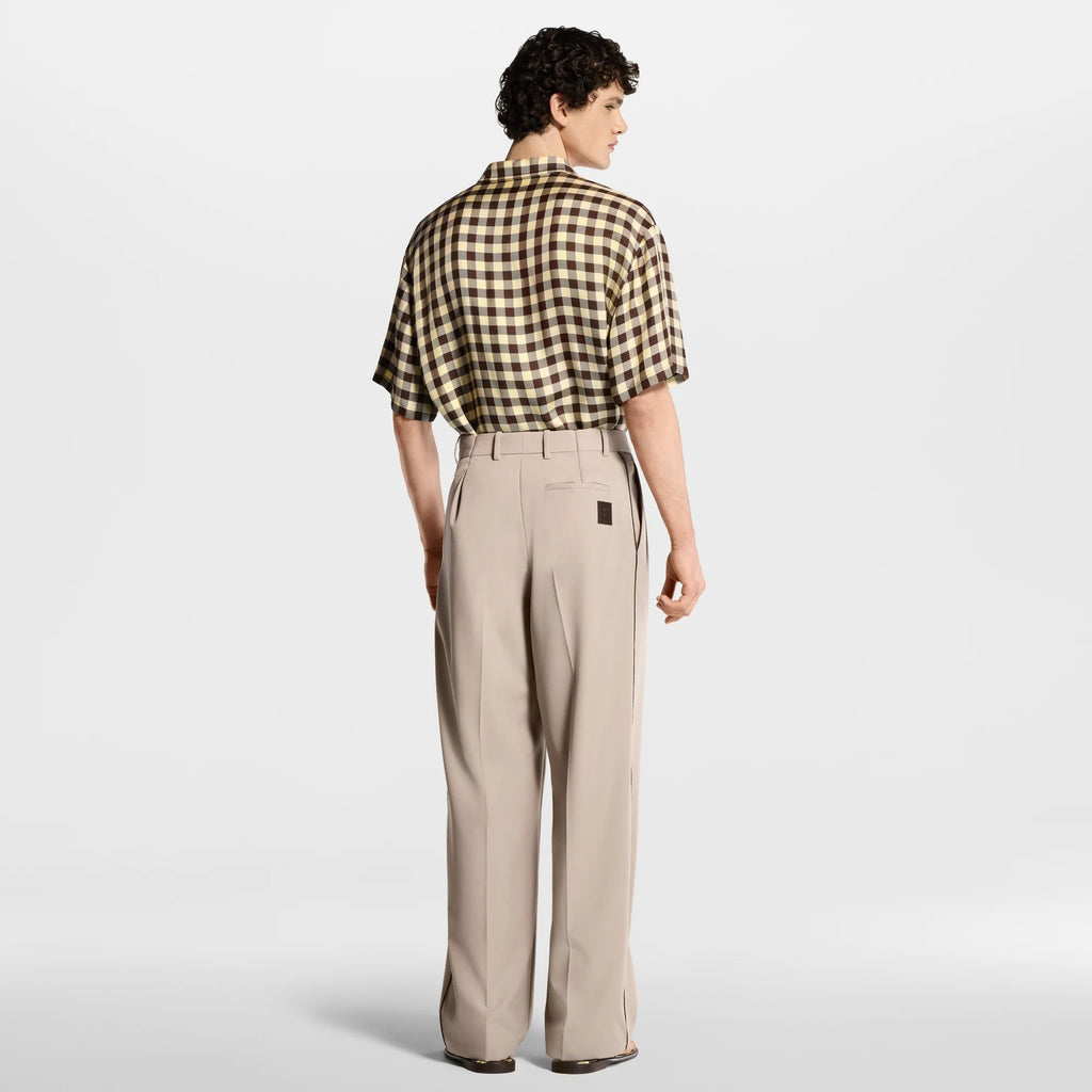 Damier Jacquard Short-Sleeved Shirt
