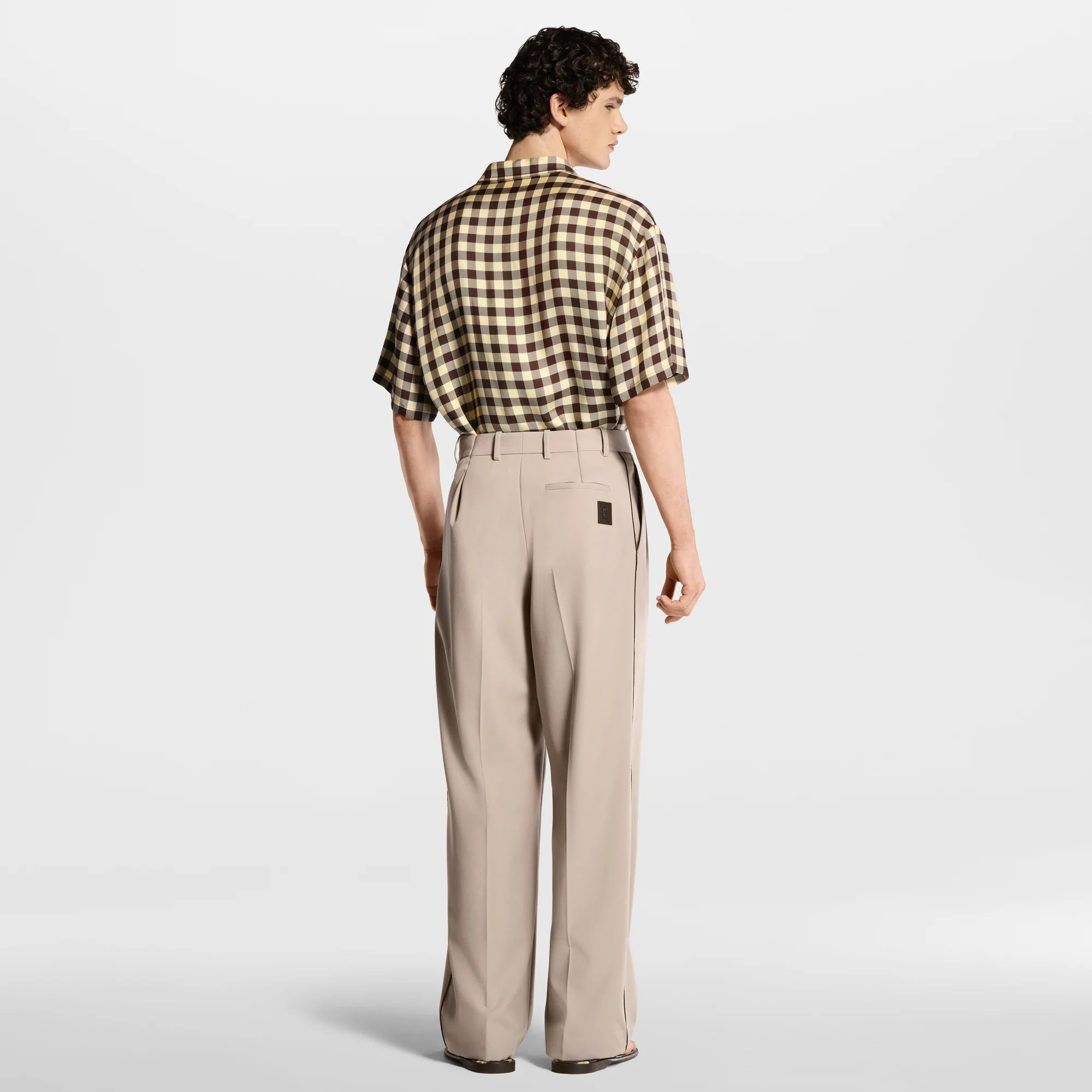 Damier Jacquard Short-Sleeved Shirt