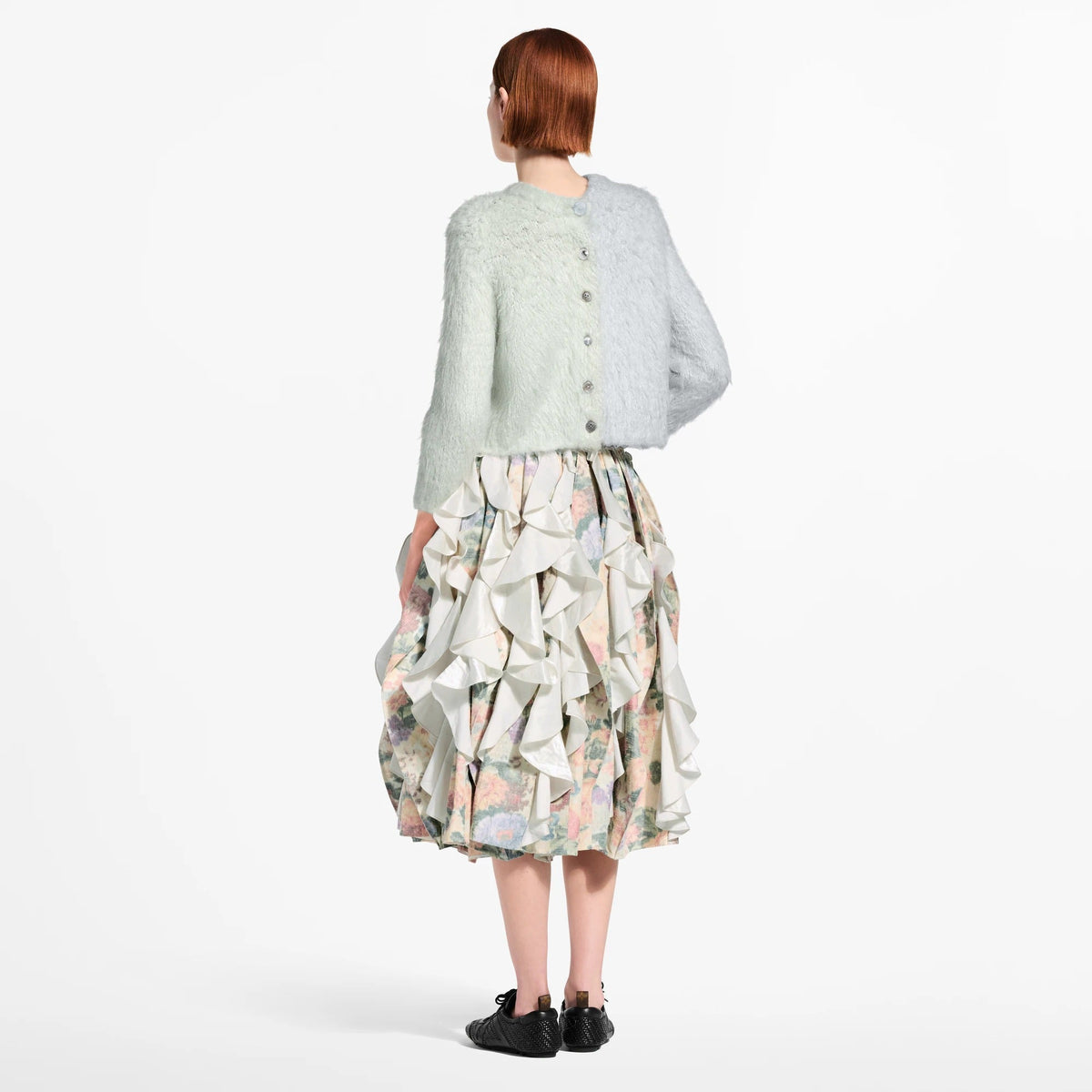 Double Jewel Button Brushed Cardigan