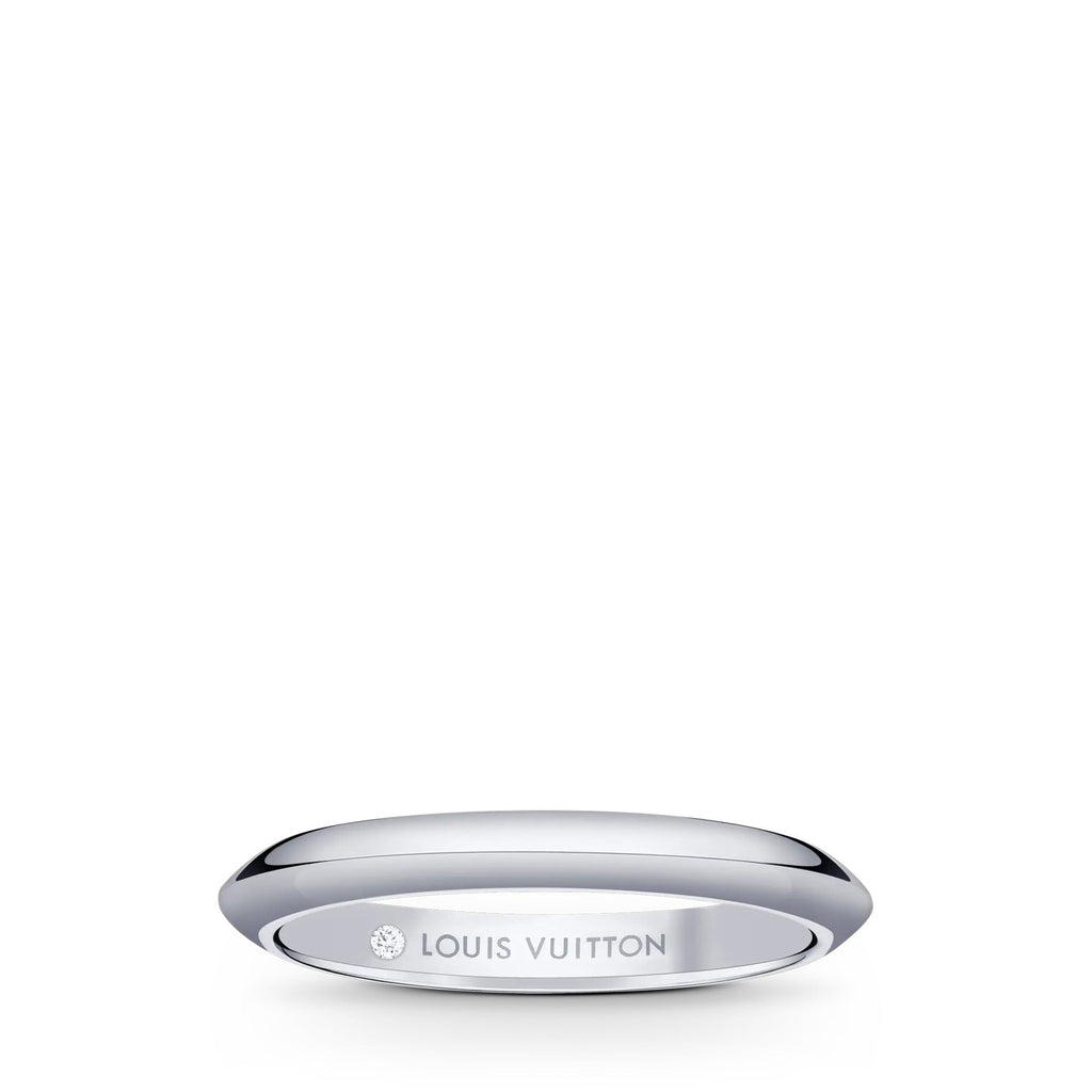 LV Diamonds 2.5mm Band, Platinum