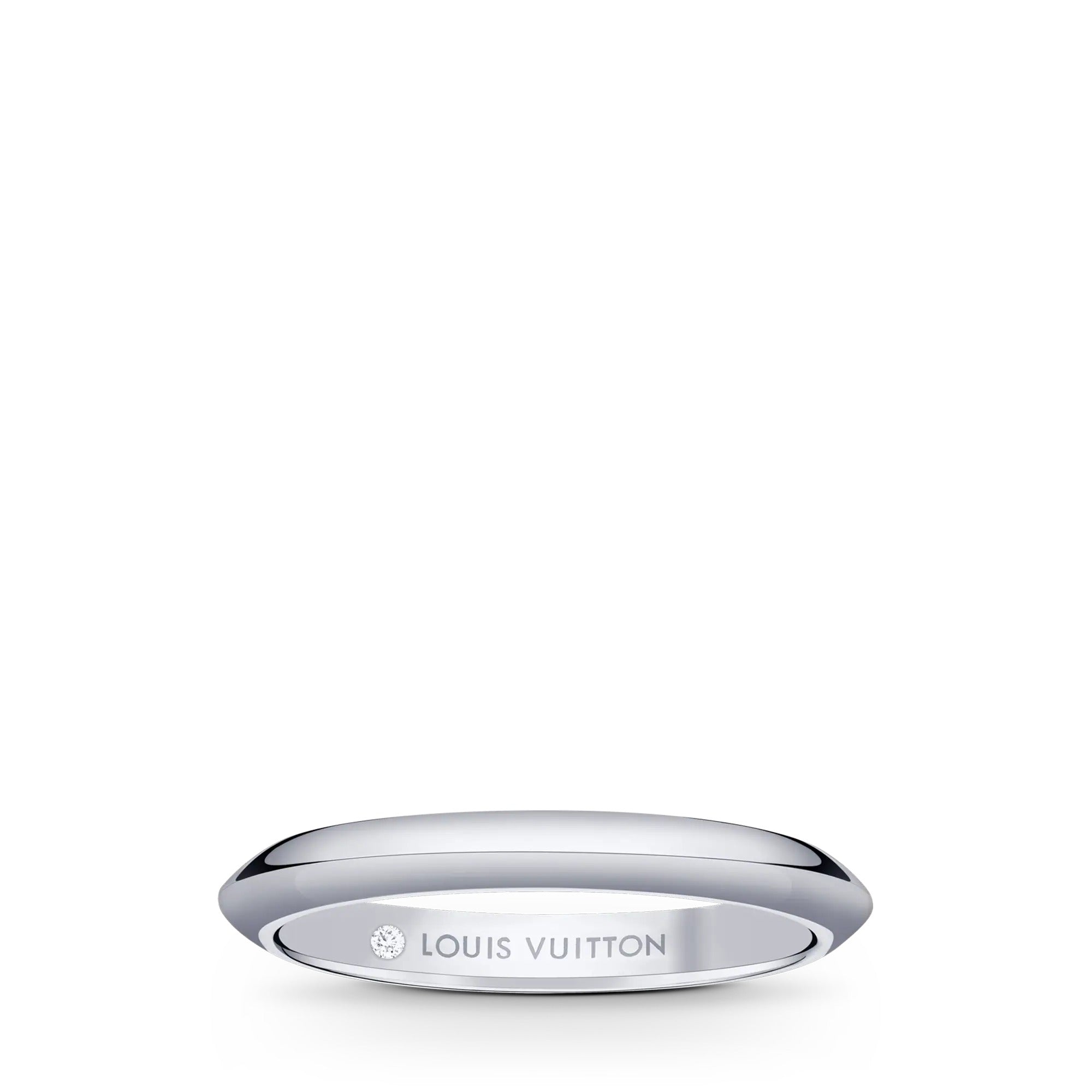 LV Diamonds 2.5mm Band, Platinum