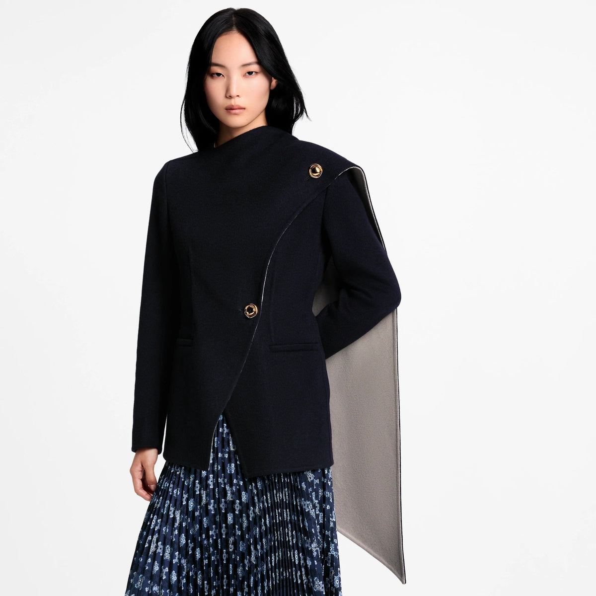 Asymmetrical Scarf Jacket