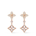 Color Blossom M Star Multi-Motif Earrings, Pink Gold, White Mother-of-Pearl and Diamonds