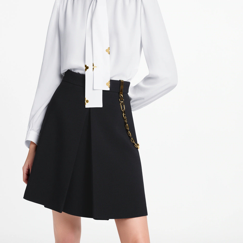 Chain Detail A-Line Mini Skirt