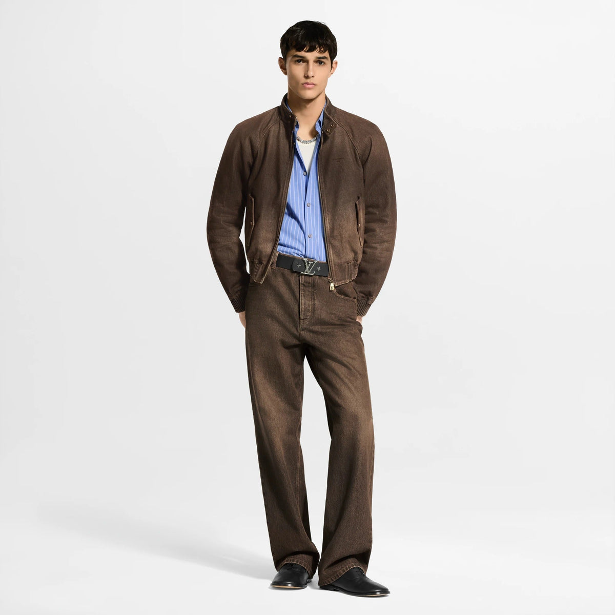 Coffee Indigo Denim Blouson