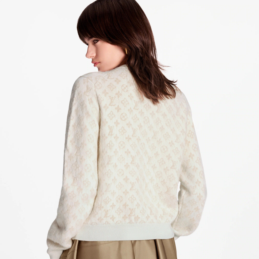 Monogram Brushed Knit Cardigan