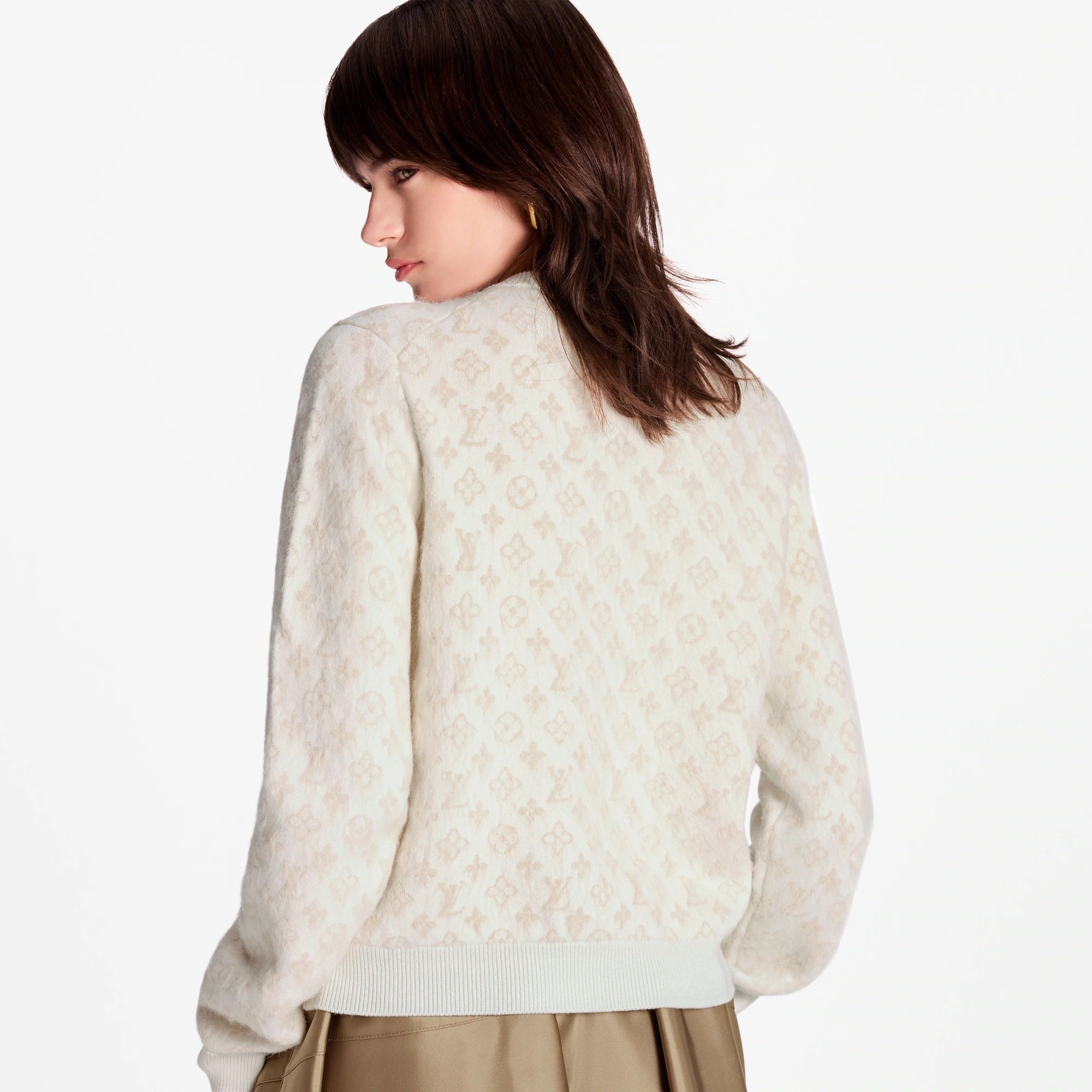 Monogram Brushed Knit Cardigan