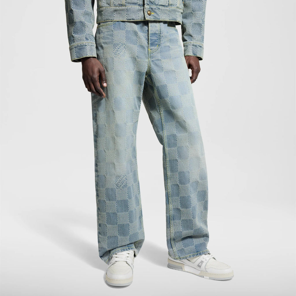 Damier Denim Skate Pants